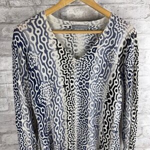 Neiman Marcus The Cashmere Collection Silk‎ Cashmere Wool V Neck Sweater Size L